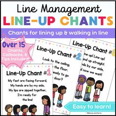 line - up chart for children with the text line - up to learn how to use it