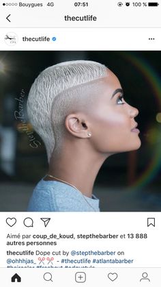 So pretty Blonde Haircut Ideas, Big Chop Natural Hair, Blonde Haircut, Clipper Cut, Short Shaved Hairstyles, Natural Hair Short Cuts, Short Hair Black