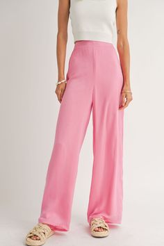 These Hibiscus Wide Leg Pants are the perfect addition to your wardrobe! With their fun pink color and wide leg design, these pants are both stylish and comfortable. Pair them with our matching Hibiscus Button Up Shirt for a complete and playful look. Product Details: Fit: TTS! Model: Wearing a size Small! Fabric: No Stretch. Material: 100% Polyester. Loungewear Dresses, Overalls Pants, Cardigan Sweater Dress, Leg Design, Shoes With Jeans, Romper Dress, One Piece Dress, Denim Jumpsuit, Active Wear Tops