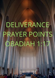 a church with the words deliverance and prayer points