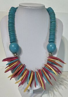 Neck Jewelry, Statement Jewellery, Neck Jewellery, Necklace Blue, Statement Jewelry, Things To Buy, Tassel Necklace, Statement Necklace, Multi Color