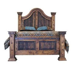 Laguna Wood Bed Frame Rustic Queen Bed, Wood Bed Frame Queen, Reclaimed Wood Paneling, Rustic Bedroom Design, Pine Beds, Star Furniture, Arched Headboard, Into The West, Curved Headboard