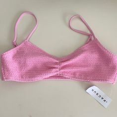 Pacsun Pink Bikini Top.Never Worn, Tags Still On. Summer Bra Friendly Tankini For Poolside, Summer Tankini With Triangle Top For Poolside, Beachy Stretch Swimwear, Summer Bra-friendly Tankini For Poolside, Summer Seamless Swimwear For Beach Party, Summer Beach Party Seamless Tankini, Summer Seamless Beach Party Tankini, Beachy Stretch Swimwear For Warm Weather, Fitted Summer Swimwear For Warm Weather