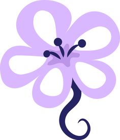 a purple flower with swirls on it