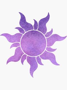 a watercolor drawing of a purple sun