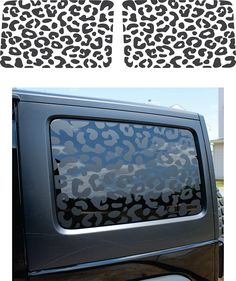 an image of a tv screen with leopard print on it and another photo of the screen