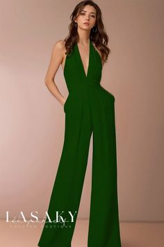 Lasaky - Stylish and Elegant Womens Sleeveless Jumpsuit Jumpsuit For Women, Sleeveless Jumpsuits, Long Pants, Dressmaking, Jumpsuits For Women, Taiwan, Dark Green, Jumpsuit, For Women