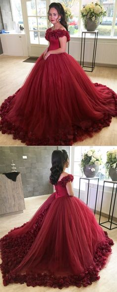 burgundy wedding dress ball gowns,flowers wedding dress,ball gowns quinceanera dress,sweet 16 dress,sweet 15 dresses Maroon Wedding Dresses, Maroon Wedding Dress, Prom Dresses Maroon, Ball Gown Floral, Burgundy Wedding Dress, Maroon Gown, Gown Floral, Ball Gown Prom Dress, Burgundy Prom