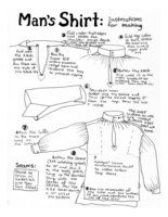 the instructions for how to make a man's shirt