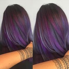 Haircut And Color, Penteado Cabelo Curto, Hair Color And Cut, Great Hair, Hair Today, Purple Hair, Ombre Hair, Hair Dos