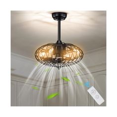 an image of a ceiling light with remote control