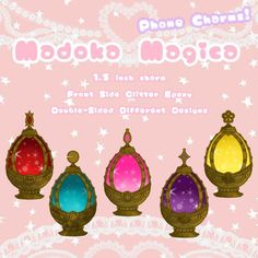 1.5" glitter epoxy Madoka Magica soul gem phone charms! Double sided with the front being normal and the backside being a tainted side<3 These are pre-orders for November! They will be in my shop for sale by the end of that month after pre-orders are taken care of Madoka Magica Figurine, Madoka Magica Merch, Madoka Magica Soul Gem, Holy Quintet, Soul Gem, Magica Madoka, Mahō Shōjo Madoka Magica, Phone Straps, Phone Charms