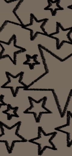 black and white stars are drawn on a gray background in this artistic pattern, which appears to be made up of several different shapes