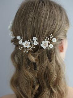 2pcs Flower & Pearl Bridal Hair Pins Elegant Gold Elegant   ABS  Hair Pin   Wedding & Event, size features are:Bust: ,Length: ,Sleeve Length: Pearl Bridal Headpiece, Bridal Hair Pins Pearl, Bridesmaid Hair Pins, Bridal Headwear, Floral Hair Combs, Headpiece Hairstyles, Flower Hair Comb, Ceramic Flower, Flower Hair Pin