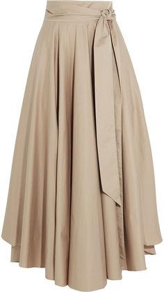 Tibi Obi Cotton Crepe Maxi Skirt Beige. Buy for $425 at NET-A-PORTER.COM. Nerd Outfit, Tan Maxi Skirt, Long Pink Skirt, Long Cotton Skirt, Floor Length Maxi Skirt, Cotton Maxi Skirt, Pink Maxi Skirt, Cotton Skirts, Tie Dye Maxi Skirt