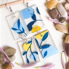 Hand-Drawn, Cut, Baked, Sealed, And Coated With Resin On Polystyrene. Made With Hypoallergenic 925 Sterling Silver Butterfly Hooks. Silver Butterfly, Earrings Color, Shop Earrings, Hand Drawn, How To Draw Hands, Jewelry Earrings, 925 Sterling Silver, Women Jewelry, Drop Earrings