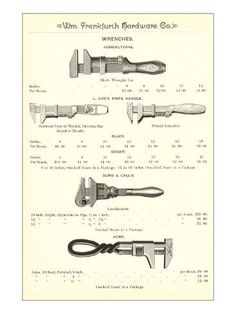 an old diagram shows different types of tools