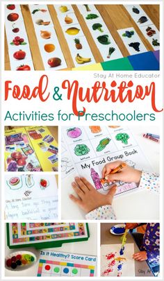 food and nutrition activities for preschoolers that are fun to do with the kids at home