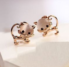 Adorable Kitty Earrings on Luulla Cute Cat Design Jewelry, Cute Cat Design Round Jewelry, Cute Round Cat Design Jewelry, Trendy Cat Design Jewelry For Gift, Trendy Cat Design Jewelry Gift, Cute Cat Design Adjustable Earrings, Cute Gold Alloy Jewelry, Adjustable Cute Cat Design Earrings, Cute Adjustable Cat Design Earrings