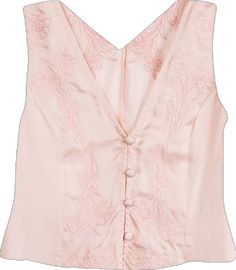 Feminine Silk V-neck Tank Top, Silk V-neck Blouse With Button Closure, Elegant V-neck Blouse With Floral Embroidery, Fitted V-neck Tank Top For Daywear, Fitted V-neck Tank Top For Wedding, Silk Feminine V-neck Tank Top, Feminine Silk V-neck Top, Elegant Sleeveless Button Blouse, Silk V-neck Tank Top