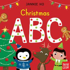 the children's book cover for christmas abc