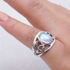 Natural Moonstone Ring, 925 Sterling silver Rainbow moonstone Ring, Handmade 925 Sterling silver Ring, Gemstone Ring, Fine silver Gemstone Ring.Product:- RingModal no:- U360Metal:- 925 Sterling SilverGemstone :- MoonstoneGemstone size:- 8x10 mmFinishing:- Shiny silverWe are using Pure 925 (Stamped) Sterling Silver with Natural Gemstone Jewelry, all of our jewelry designs are Handmade.We are adding new creative designs in our store regularly, for new handmade stuff please get touch with our store Silver Moonstone Crystal Ring In Moon Shape, Silver Sterling Silver Moon-shaped Opal Ring, Silver Sterling Silver Moon Shaped Opal Ring, Silver Moon-shaped Sterling Silver Opal Ring, Silver Oval Moon Phase Ring, Silver Oval Ring With Moon Phase, Silver Moonstone Ring Stamped 925, Silver Oval Rings With Moon Phase, Celestial Silver Opal Gemstone Ring