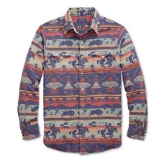 Polo Ralph Lauren Western Aztec Cowboy Snap Button Shirt Jacket Shacket Size M By Polo Ralphlauren, I Think It's Men's Size M But Could Be Unisex In My Opinion. Excellent Condition. Fabric: 100% Cotton Approx Measurements: Shoulder To Shoulder 16-17", Pit To Pit 22", Length 29-30" A Multistep Wash Gives Polo Ralph Lauren's Desert-Hued Western Shirt Its Faded, Timeworn Look, While Amplifying The Rugged Appeal Of Jacquard-Woven Cowboy & Bison Motifs. Damask Western-Style Pattern With Cowboy On Hor Western Style Long Sleeve Outerwear With Pockets, Western Long Sleeve Outerwear With Pockets, Multicolor Cotton Button-up Outerwear, Multicolor Long Sleeve Western Shirt, Western Style Single Breasted Long Sleeve Outerwear, Western Style Single-breasted Long Sleeve Outerwear, Western Style Long Sleeve Cotton Outerwear, Multicolor Button-up Shirt With Pockets, Multicolor Long Sleeve Tops With Button Cuffs