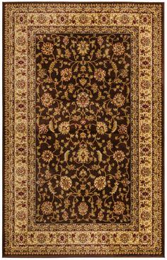 Brown 5' x 8' Aditi Rug | Rugs.com Brown Persian Rug, Brown Rugs, Area Rug Brown, Hearth Rug, Paisley Art, Coastal Rugs, House Accessories, Bed Throw Blanket, Clearance Rugs