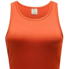 Othread & Co. Women's Basic Crop Tops Stretchy Casual Crew Neck Sleeveless Crop Tank Top M Orange 95% Modal, 5% Spandex Pull On Closure Hand Wash Lightweight Fabric, Silky Smooth Soft Feel, Skin-Friendly And Breathable. Crew Neck With Sleeveless Design, Works Perfectly On Its Own Or As A Layer With Cardigans, Coats Or Jackets Nice Crop Top For Casual Wear, Going Out, Home, School Or In Any Other Occasion. Add This Essential Basic T-Shirt Medium --- Bust 32.00"--- Waist 27.50" --- Length 16.30" Plain Cotton Crop Top For Summer, Fitted Orange Solid Color Top, Orange Summer Crop Tank Top, Orange Stretch Tank Top, Cheap Orange Tank Top, Orange Crop Top Tank Top, Fitted Orange Cotton Tank Top, Peach Crop Top, Basic Crop Tops