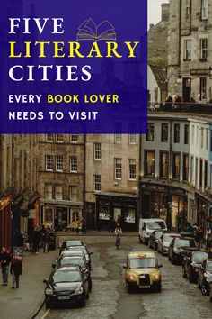 a book cover for five library cities every book lover needs to visit by the author