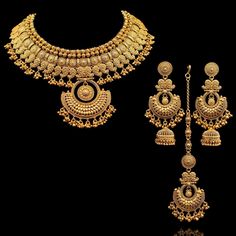 Indian Bridal Traditional One Gram Jewelry Choker Set. Gorgeous 24 K gold plated. Highest quality and craftsmanship,  Ready to ship from Edison NJ USA Please contact us any questions Gold Kundan Lehenga For Wedding, Gold Chandbali Jewelry Sets For Wedding, Bollywood Style Yellow Gold Chandbalis For Wedding, Gold Meenakari Lehenga For Wedding, Gold Wedding Lehenga With Meenakari, Gold Plated Tikka For Wedding And Festivals, 22k Gold Meenakari Bridal Necklace For Wedding, Gold Chandbali Lehenga With Cutdana Details, Gold Bollywood Lehenga For Marriage