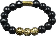 Classic Black Bracelets With 8mm Beads, Black Wristband With 8mm Beads, Luxury Black Bracelets With 8mm Beads, Classic Adjustable Black Bead Bracelets, Classic Adjustable Black Beaded Bracelets, Classic Adjustable Black Bead Bracelet, Classic Adjustable Black Beads Bracelet, Gold Beads Bracelet, Mens Bracelet Designs