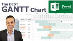 a man standing in front of an excel chart