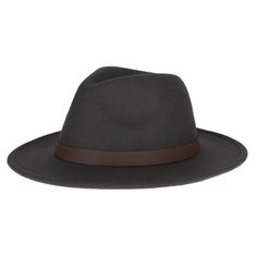 Fedora with Faux Leather Band and Metal Snap Back Closure-FEDORA-San Diego Hat Company Adjustable Leather Fedora With Short Brim, Adjustable Leather Fedora, Leather Fedora For Fall Travel, Leather Fedora For Travel In Fall, Fall Travel Leather Fedora, Adjustable Brimmed Fur Felt Fedora, Adjustable Fur Felt Fedora Hats, Adjustable Brown Fur Felt Fedora, Adjustable Felt Hat For Outdoor Fall Events