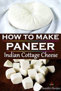 How to make paneer, the easiest cottage cheese using only 2 ingredients. Make it just under 30 mins. Homemade paneer is fresh & soft without additives. Super easy to make!!#paneer #howtomakepaneer #homemadepaneer Make Paneer At Home, Homemade Cheeses, Cheese Recipes Homemade, Cheese Making Recipes, Indian Cheese, Making Cheese, Paneer Cheese