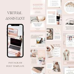 Elevate your social media game with these versatile Instagram templates designed for virtual assistants, social media managers, small business owners, and more. Instantly transform your social media content into a professional and stylish showcase of your brand. No need for complex software or font installations – these templates are hassle-free and fully editable. 🌟 What's Included? You'll receive a PDF file with direct links to 32 Instagram post templates, giving you the creative freedom to d Blogger Branding, Messages Instagram, Coach Instagram, Welcome Packet, Instagram Template Design, Construction Logo, Social Media Games, Remote Workers, Social Media Templates