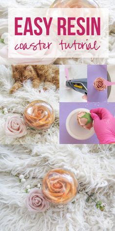 the instructions for how to make an easy diy rose flower centerpiece