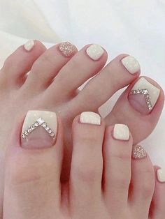 Nail Art Cute, Nail Design Glitter, Fake Toenails, Nagel Tips, Diy Nail Art, Nail Forms, Toe Nail Designs, Nail Length, Toe Nail Art