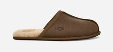 Our favorite house slipper is made for down-time and self-care moments, with our soft UGG®plush blend and sheepskin insole. The genuine leather upper makes it okay to take house calls with its refined finish. | Leather upper. 17mm UGG®plush 60% upcycled wool, 40% TENCEL Lyocell lining. 17mm sheepskin insole. Foam footbed. Suede outsole. Recycled polyester binding. Heat-embossed UGG® logo. RN 88276. This product contains real fur from sheep or lamb. Fur may be sourced from Australia, Ireland, the Ugg Slippers Mens, Men’s Ugg Slippers, Ugg Men Slippers, Mens Ugg Slippers, Ugg Slippers, Mens Uggs, Slipper Shoes, House Slippers, Real Fur