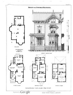 two story house plans with different floor plans