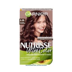 PRICES MAY VARY. Garnier Nutrisse Ultra Colour Permanent hair dye works on all hair textures and is visible even on dark hair, without the need for bleach. Up to 8 weeks of vibrant and intense colour. How To: Put on gloves, mix colour cream into the bottle and shake well. Apply mix in sections, leave for 25-35 mins, Rinse until the water runs clear, apply the nourishing conditioner and rinse again The 5 oils conditioner restores hair to reveal up to 3x shinier hair and up to 3x stronger hair. Co Coffee Brown Hair, How To Dye Hair At Home, Grey Hair Coverage, Home Hair, Color Conditioner, Brown Hair Dye, Permanent Hair Dye, Color Your Hair, Hair Dye Colors