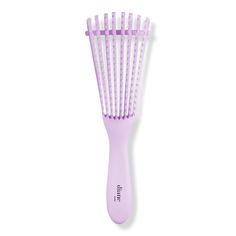 Flex Detangler Brush -  Diane's Flex Detangler Brush is for detangling thick, curly or textured hair without damage.    Features     Flexible finger-like bristles Includes adjustable bar to customize the bristle width to your hair type and curl pattern Designed for thick, curly and textured hair types Lightweight     Benefits     Finger-like bristles flex as you brush to avoid breakage and damage to hair Detangles wet or dry hair Separates and defines wet curls Perfect for evenly distributing co Wazy Hair, Curly Hair Diffuser, Fizzy Hair, Curly Hair Brush, Girly Christmas Gifts, Detangler Brush, Hair Diffuser, Curly Hair Problems, Hair Supplies