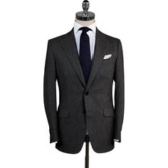 Charcoal Grey Flannel Suit Classic Suits In Suiting Fabric For Fall, Classic Business Suits For Fall, Luxury Black Tweed Jacket For Business, Classic Fall Suits For Business Meetings, Classic Suits For Business Meetings In Fall, Classic Gray Suits For Work, Classic Black Fall Suit, Classic Black Tweed Jacket For Business, Classic Winter Suits For Business Meetings