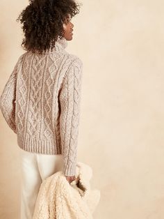 Cable Knit Stitch, Woman Sweaters, Cable Knit Turtleneck Sweater, Chunky Cable Knit, Fisherman Sweater, Knit Sweaters, Knit Turtleneck, Knit Stitch, Knitting Stitches