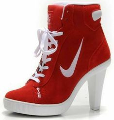 Sneaker Heels Nike, Sporty Heels, Platform Wedges Shoes, Air Jordan 12, Personalized Shoes