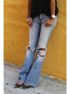 Low Waist Ripped Casual Flared Jeans P13422 Casual Distressed Bottoms For Fall, Casual Red Distressed Bottoms, Casual Zip Fly Jeans For Fall, Casual Distressed Red Bottoms, Casual Spring Jeans With Zip Fly, Spring Casual Jeans With Zip Fly, Casual Jeans With Zip Fly For Spring, Casual Zip Fly Bottoms For Fall, Low Waisted Jeans