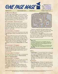 the page is shown with an image of a maze and text that reads, one page mage