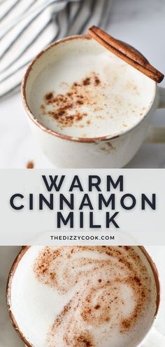 A mug with frothed milk and cinnamon. Milk Frother Recipes, Frother Recipes, Caffeine Free Drinks, Milk Tea Recipes, Cinnamon Milk