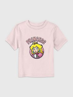 Toddler Nintendo Princess Peach Graphic Tee | Gap Gap Graphic Tee With Character Print, Gap Pink Crew Neck Top, Pink Cute Shirt With Character Print, Cute Pink Shirt With Character Print, Gap Short Sleeve T-shirt With Character Print, Cute Gap Crew Neck Top, Playful Pink Tops With Character Print, Cute Peach T-shirt With Graphic Print, Casual Cartoon Print Tops By Gap