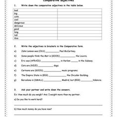 worksheet for comparing objects in the middle and high school students to help them understand what they are doing